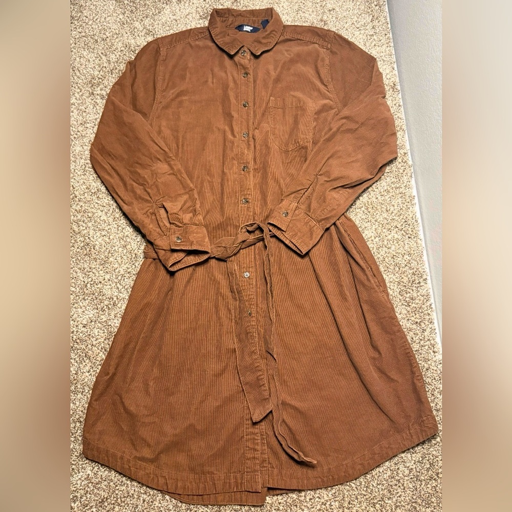Lands' End Women’s Long Sleeve Dress Size L - Picture 2 of 15